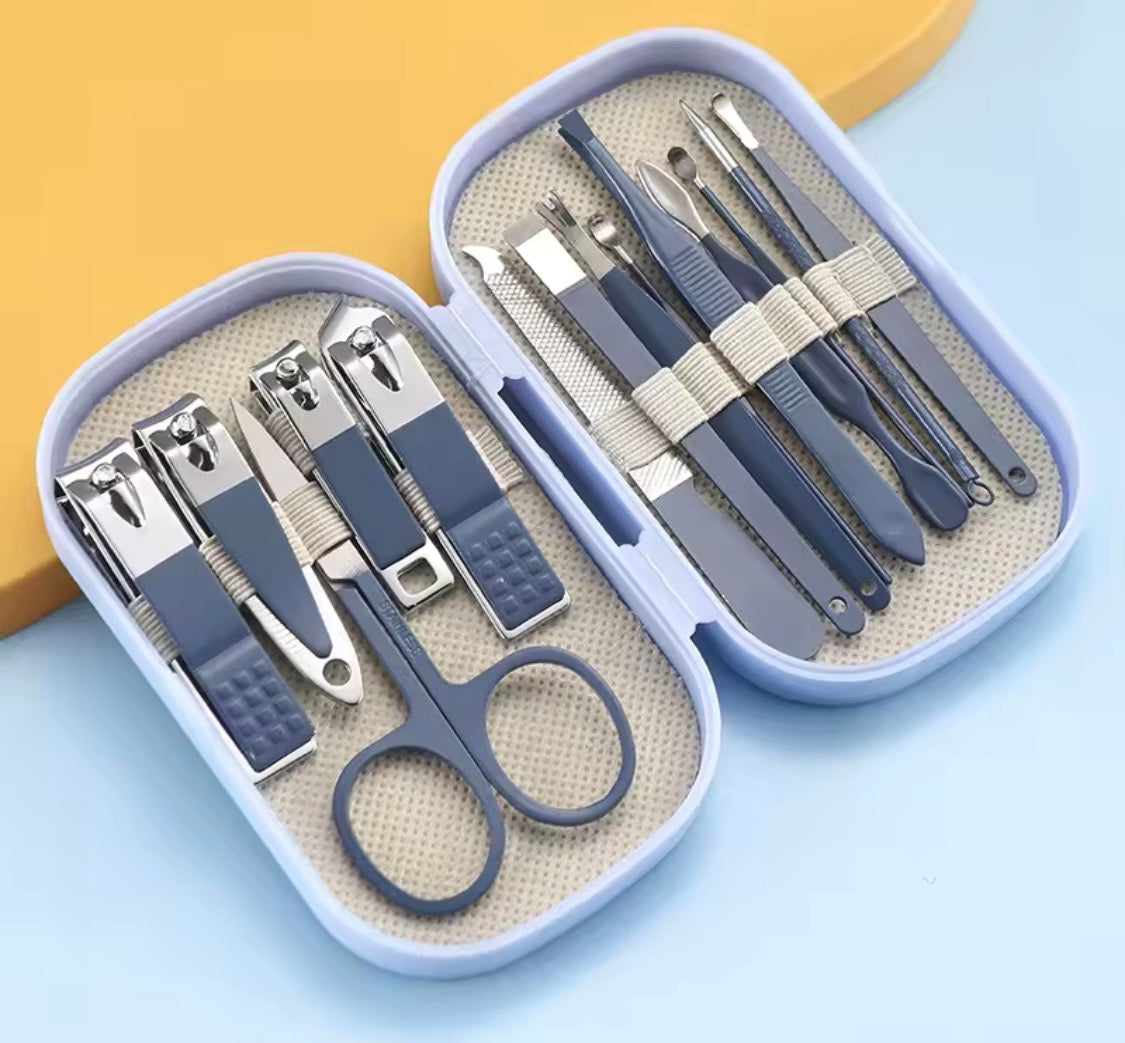 Pink and Blue Manicured Tool Set