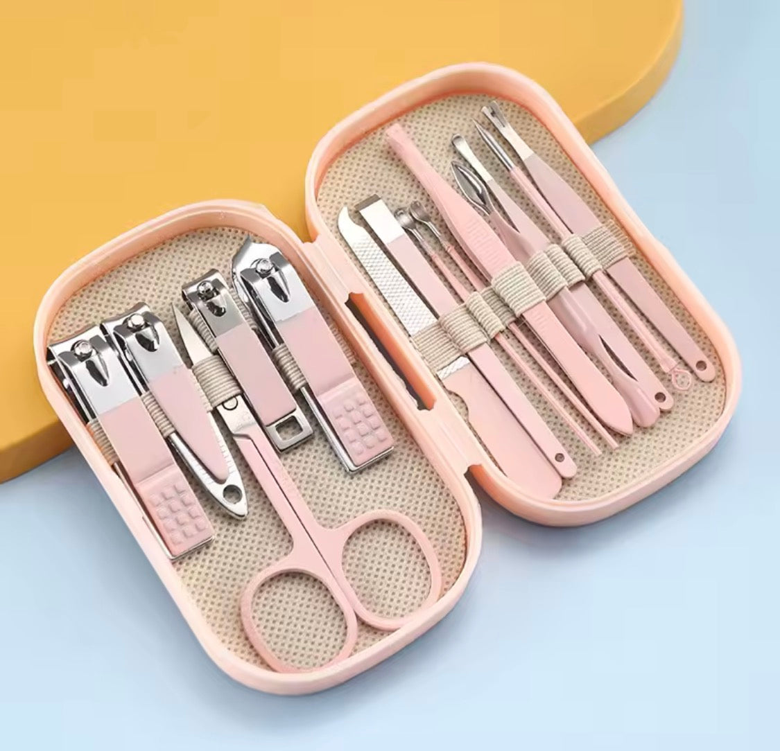 Pink and Blue Manicured Tool Set